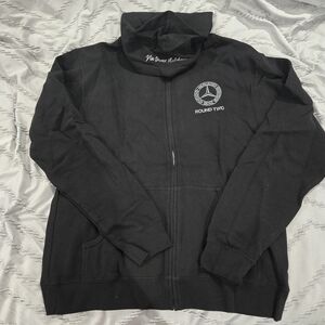 Round Two Mercedes Black Zip-Up Men's Hoodie